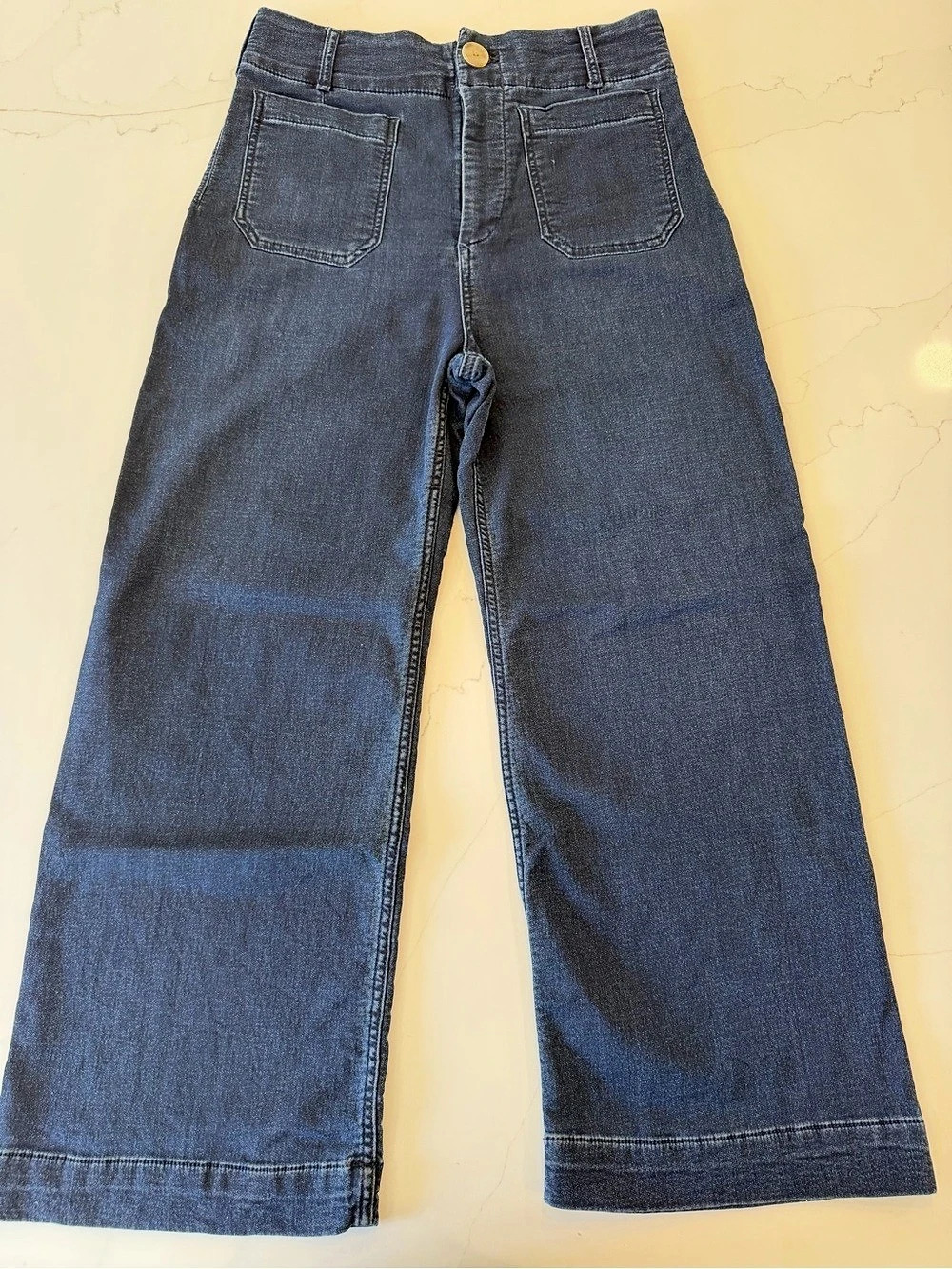 Maeve The Colette Denim Wide-Leg Jeans Blue Waist 29